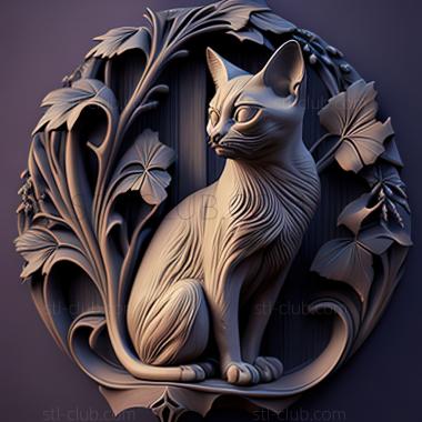 3D model st Siamese cat (STL)